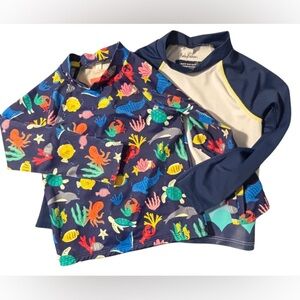 BUNDLE Kids Baby Boden Swim Rash Guard Tops(2)Sz 3-4Y UPF 40+      SKU8